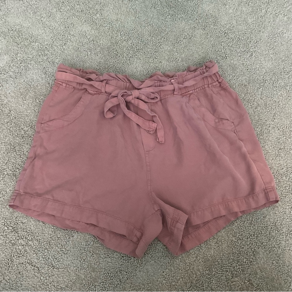 Thread and Supply Blush Pink Paper Bag Lyocell Pull On Flowy Shorts Size Large